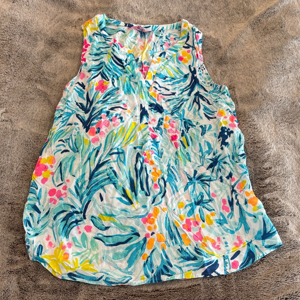 Lilly Pulitzer Floral Sleeveless Top